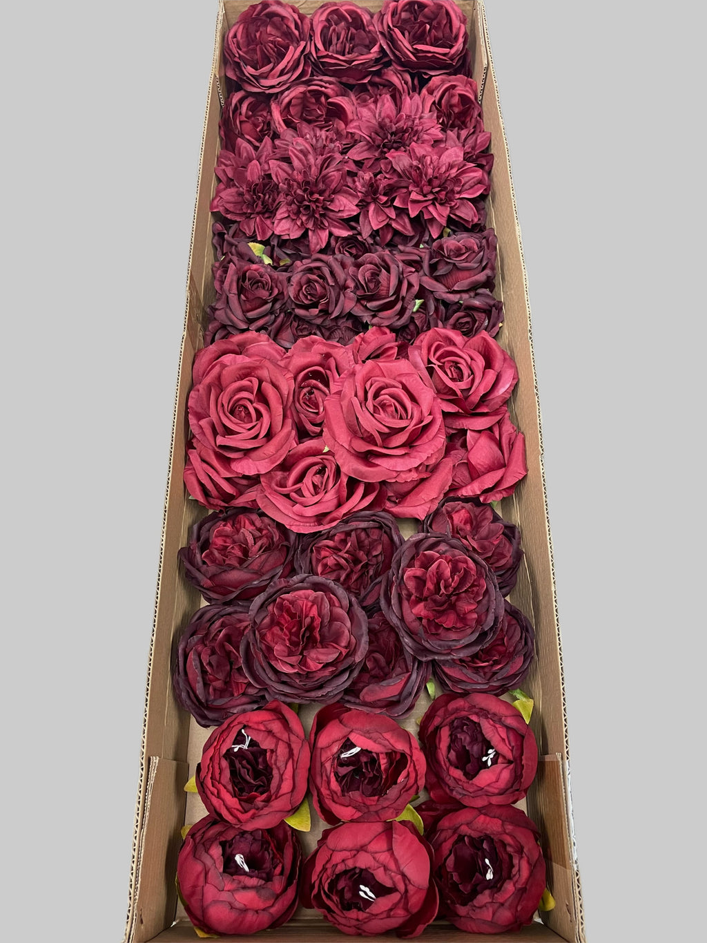 50/60 PCS Artificial Flower Heads (BW2), Mixed Colors for Wedding & DIY Decor