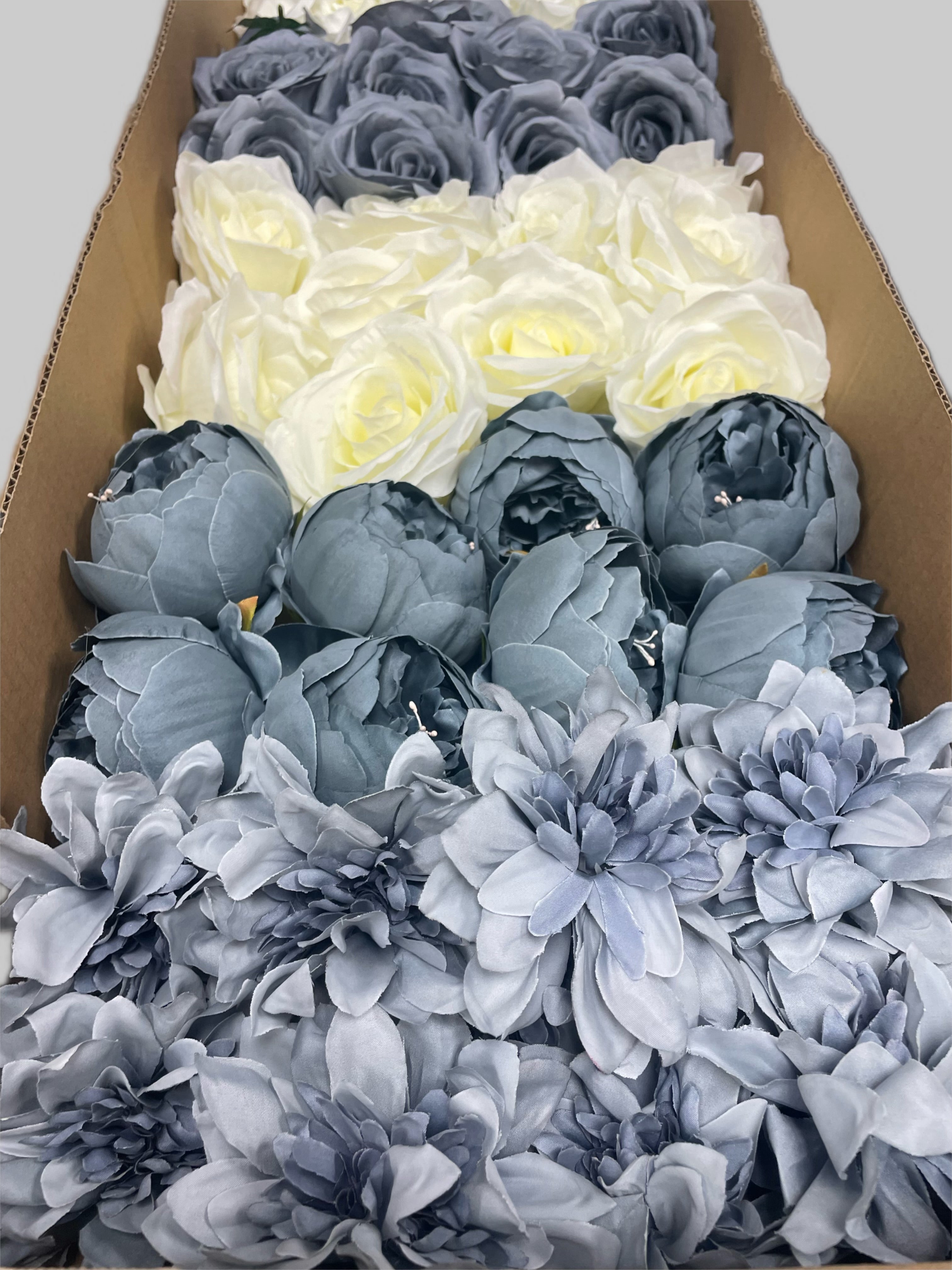 60/70 PCS Artificial Flower Heads (DS3BC), Mixed Colors for Wedding & DIY Decor