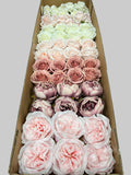 50/60 PCS Artificial Flower Heads (ES6), Mixed Colors for Wedding & DIY Decor