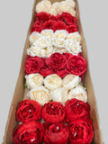 60/70 PCS Artificial Flower Heads (RM1AH), Mixed Colors for Wedding & DIY Decor