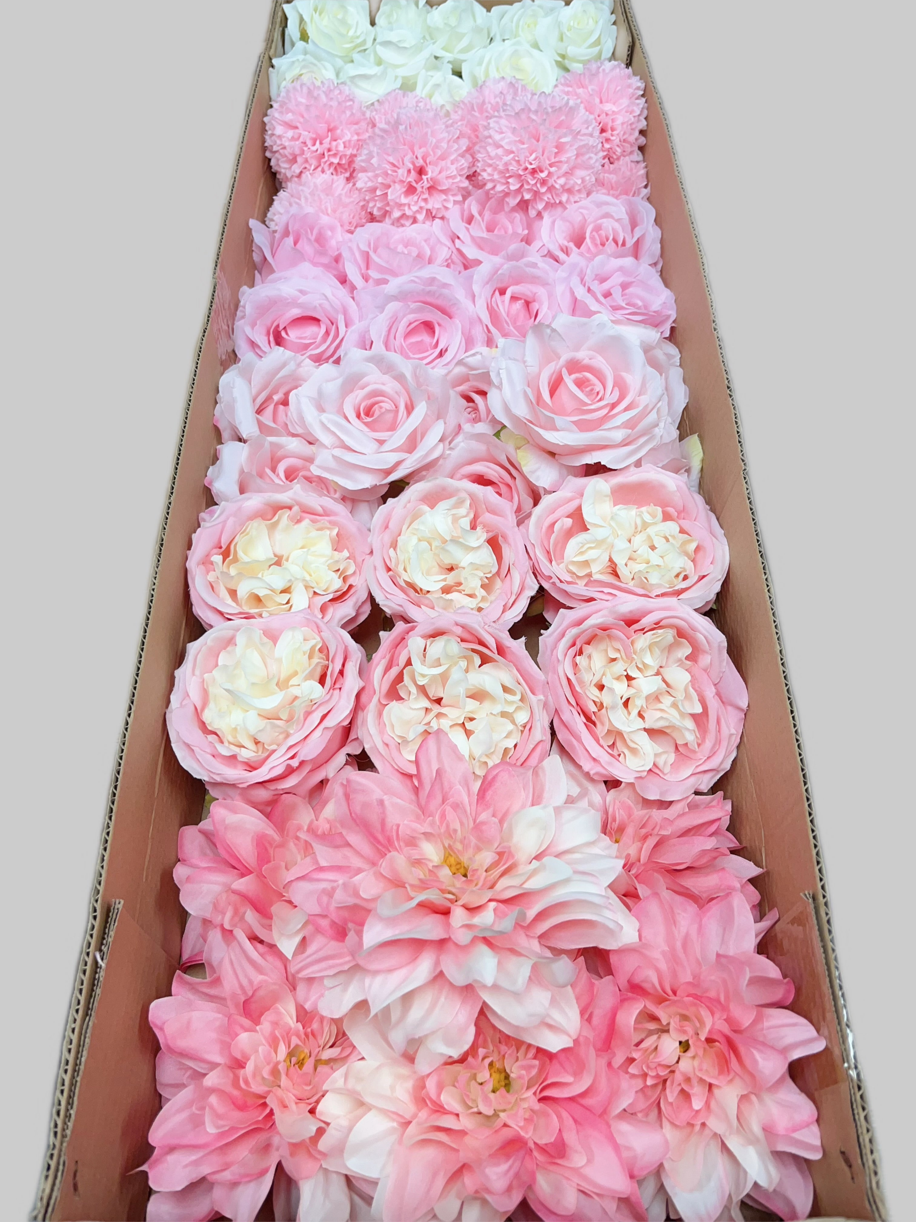 60/70 PCS Artificial Flower Heads (HS7), Mixed Colors for Wedding & DIY Decor