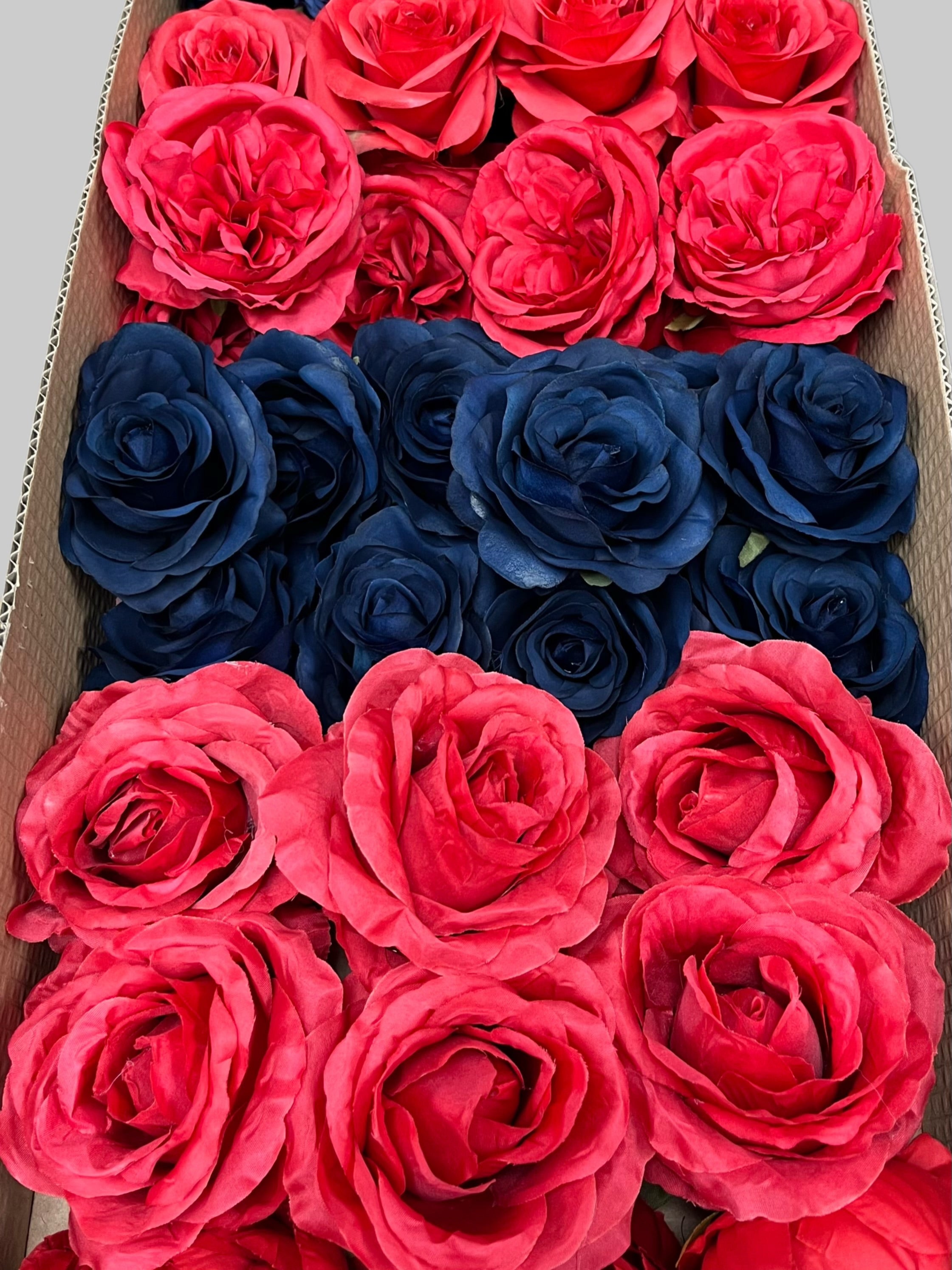 60/70 PCS Artificial Flower Heads (RN1), Mixed Colors for Wedding & DIY Decor