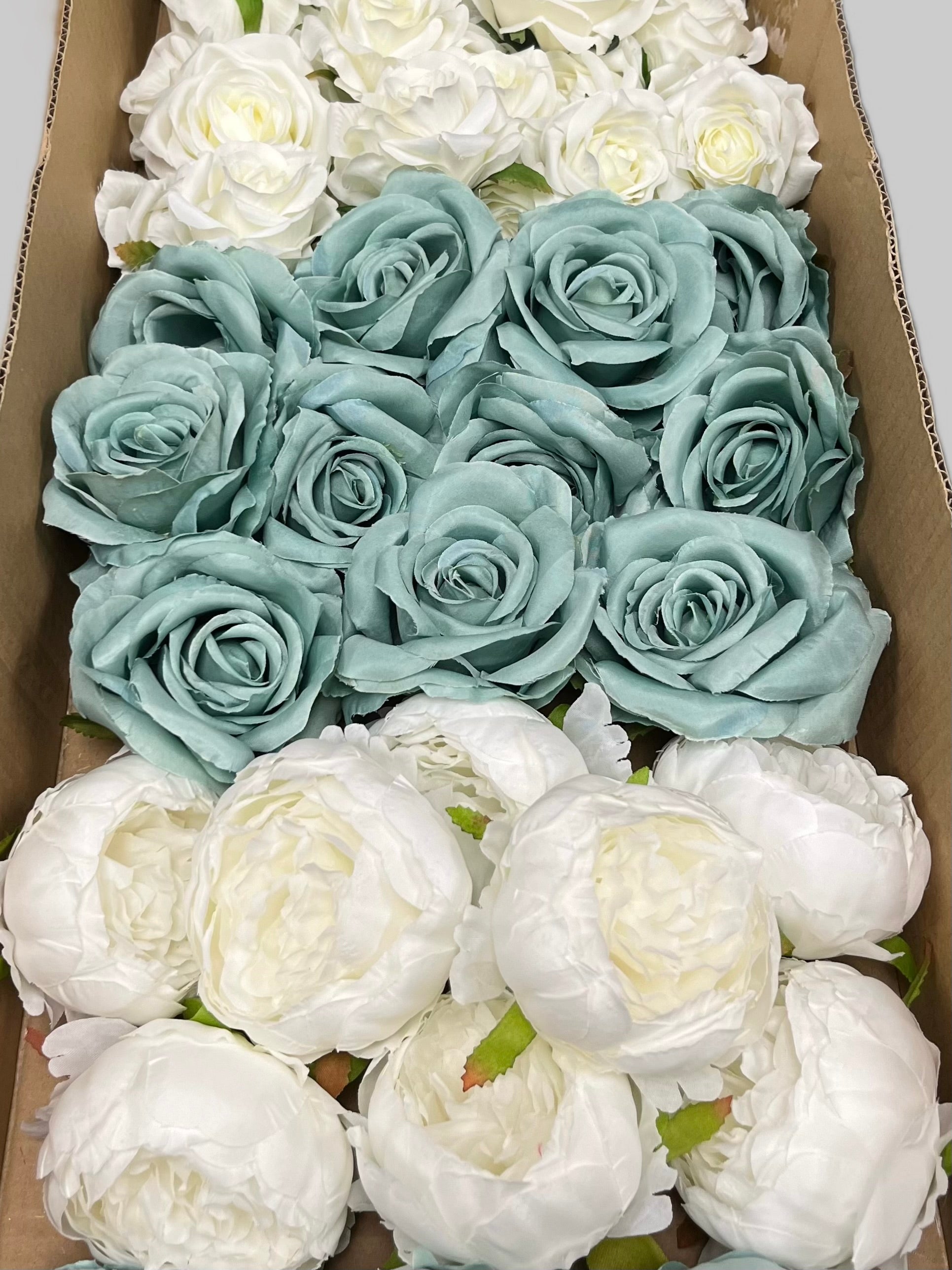 60/70 PCS Artificial Flower Heads (LS10), Mixed Color for DIY Wedding Bouquets, Centerpieces & Event Decor