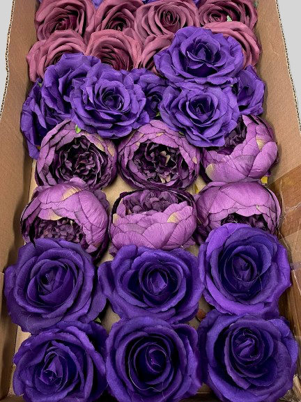 60/70 PCS Artificial Flower Heads (ZS7AB), Mixed Colors for Wedding & DIY Decor
