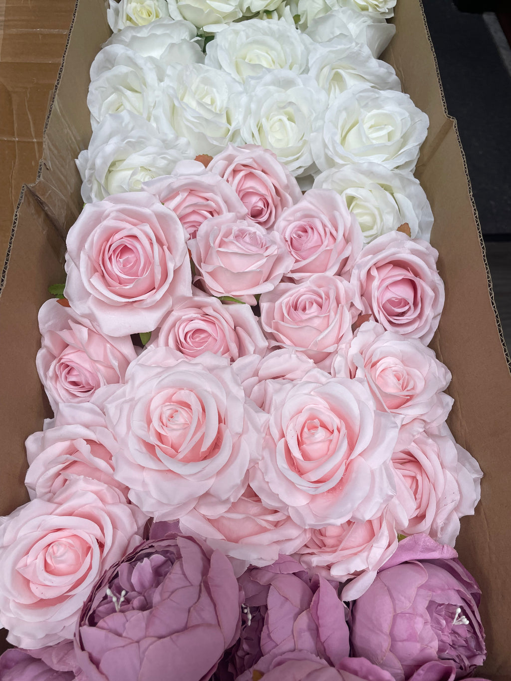 60/70 PCS Artificial Flower Heads(GS2) – Mixed Colors for Wedding & DIY Decor
