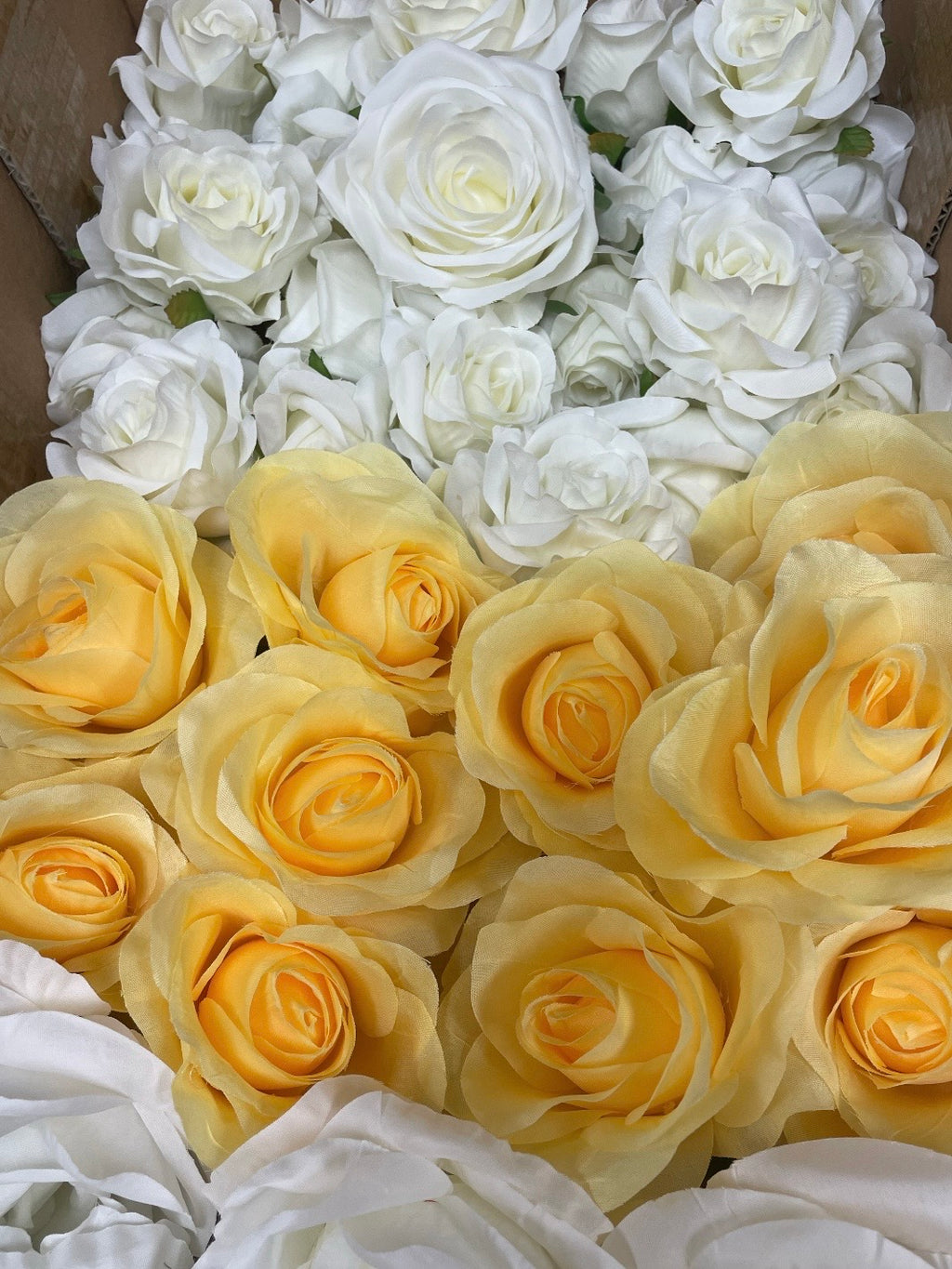 60/70 PCS Artificial Flower Heads (YS2), Mixed Colors for Wedding & DIY Decor