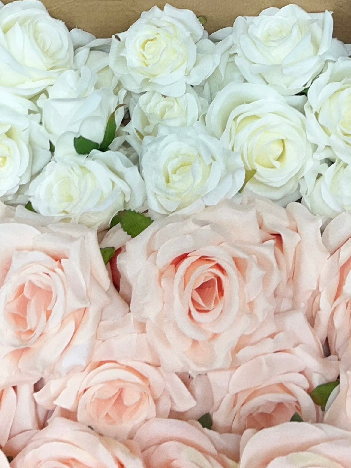 60/70 PCS Artificial Flower Heads (HS10), Mixed Colors for Wedding & DIY Decor
