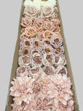 50/60 PCS Artificial Flower Heads (OS3), Mixed Colors for Wedding & DIY Decor