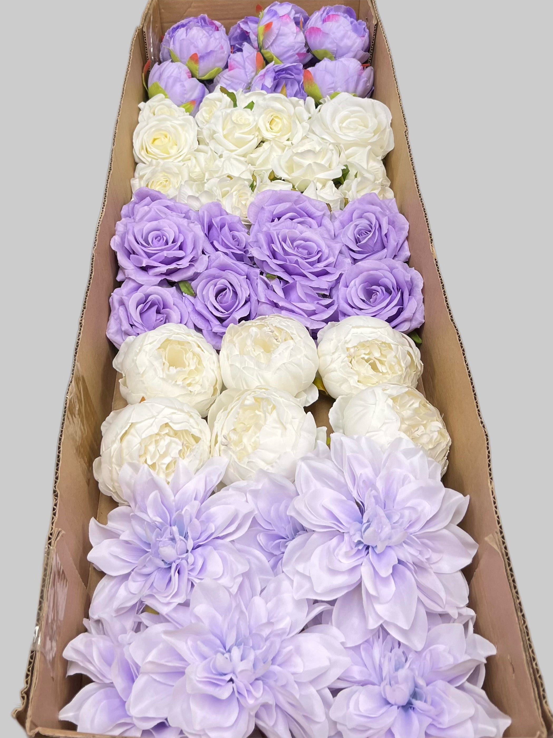 60/70 PCS Artificial Flower Heads (ZS5), Mixed Colors for Wedding & DIY Decor