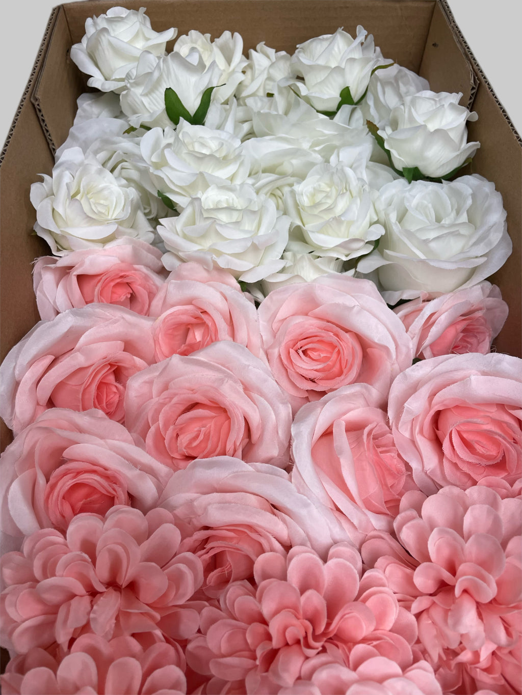 60/70 PCS Artificial Flower Heads (PS2), Mixed Colors for Wedding & DIY Decor