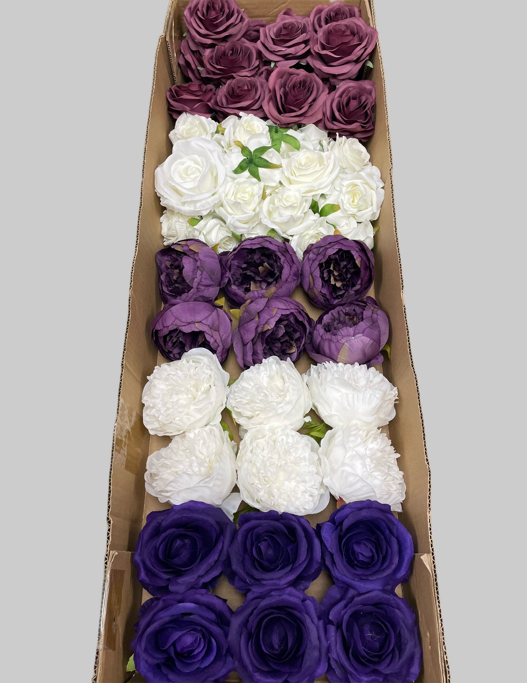 60/70 PCS Artificial Flower Heads (ZS7), Mixed Colors for Wedding & DIY Decor