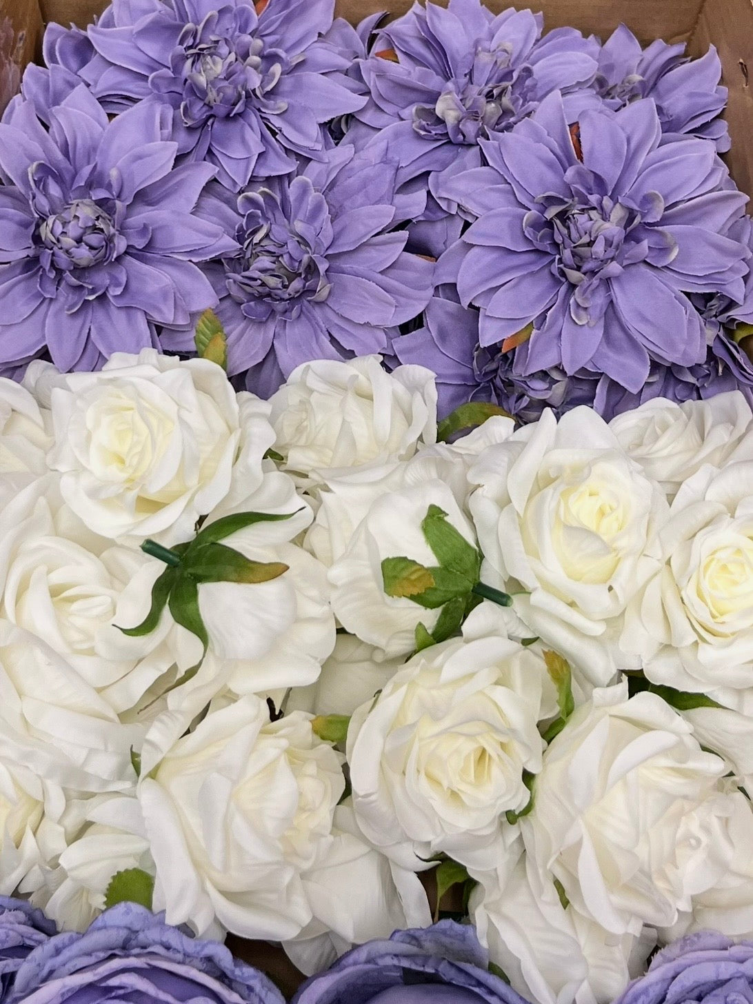 60/70 PCS Artificial Flower Heads (ZS6), Mixed Colors for Wedding & DIY Decor