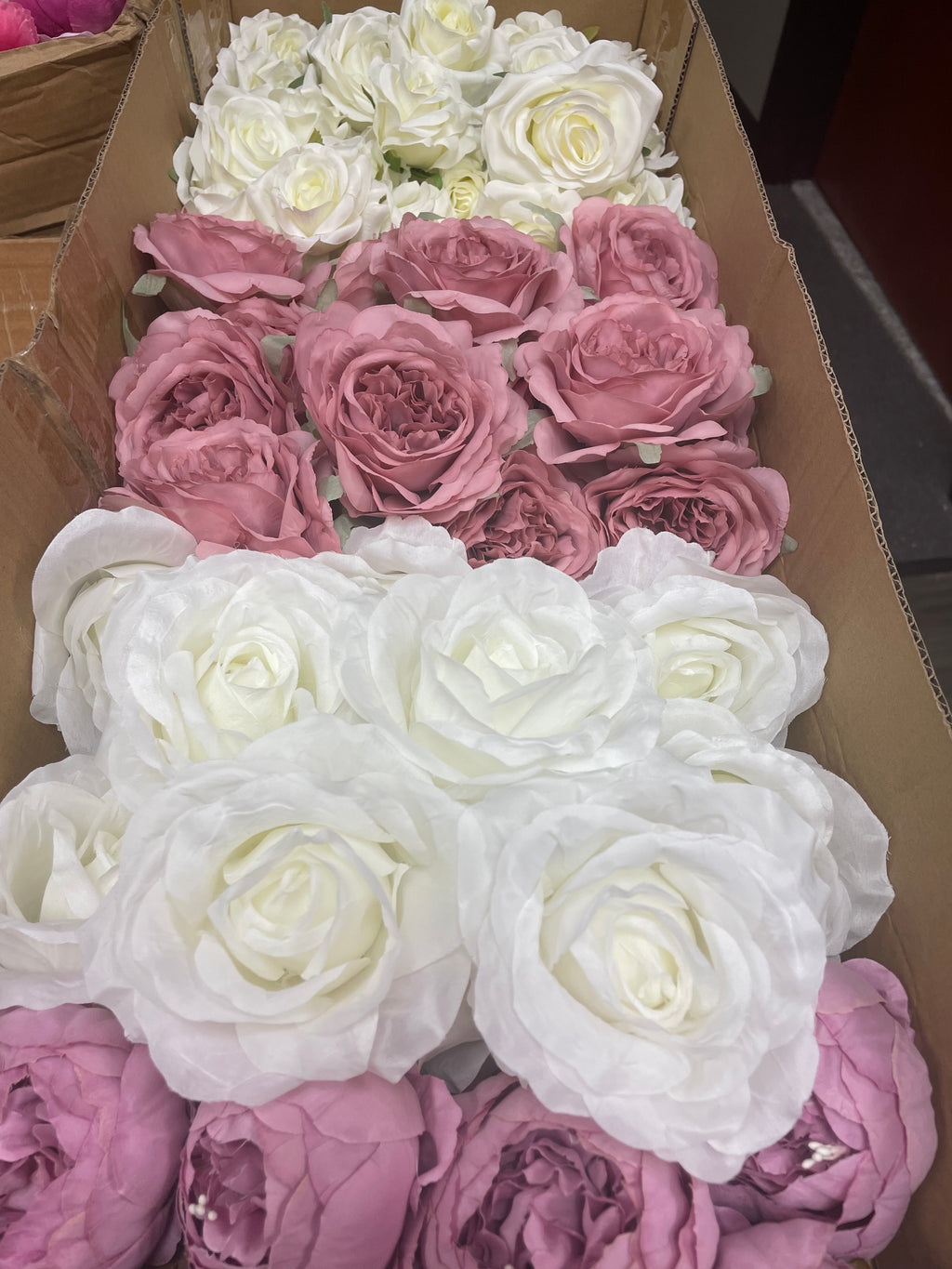 60/70 PCS Artificial Flower Heads(GS1) – Mixed Colors for Wedding & DIY Decor