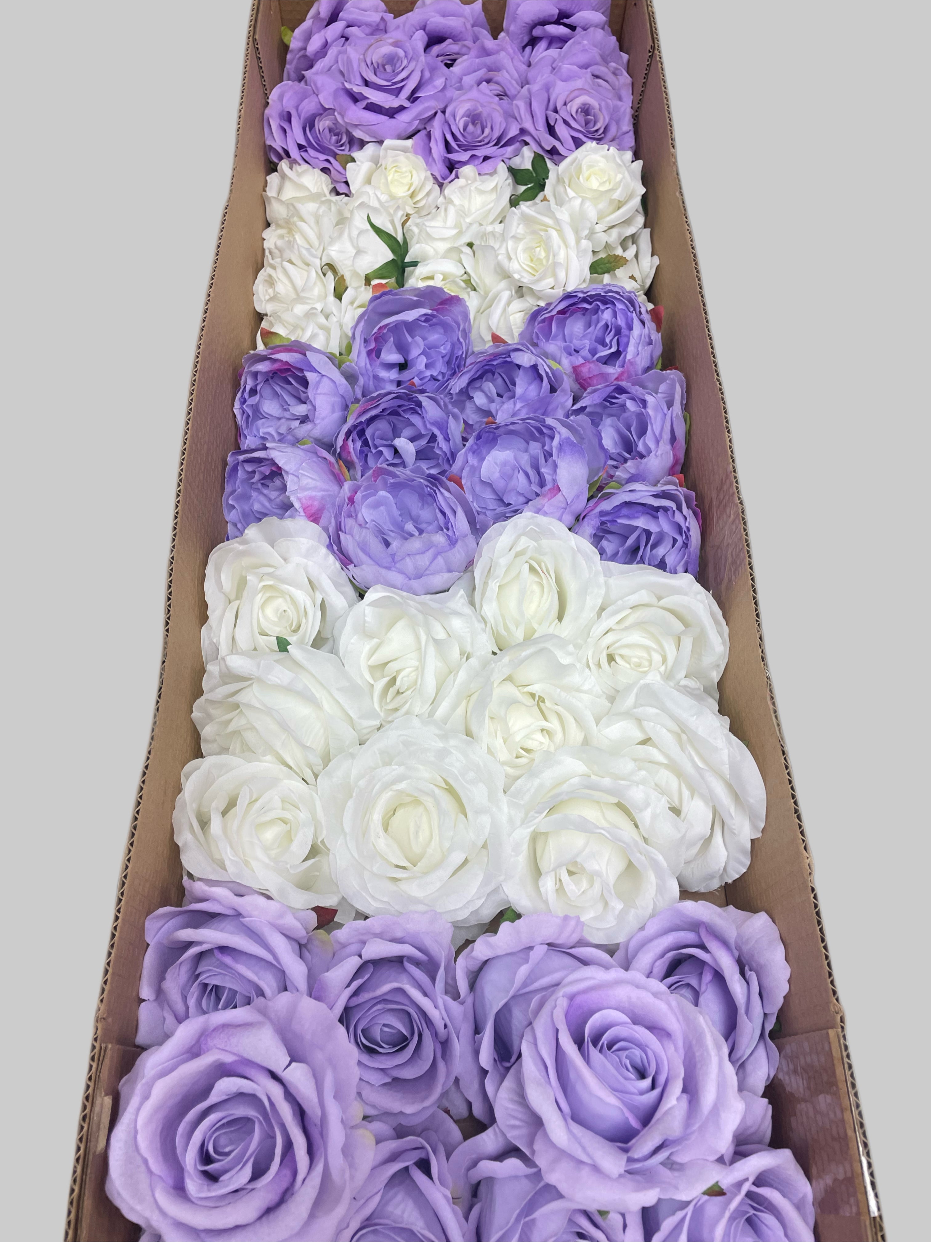 60/70 PCS Artificial Flower Heads, Mixed Colors for Wedding & DIY Decor (ZS1C)