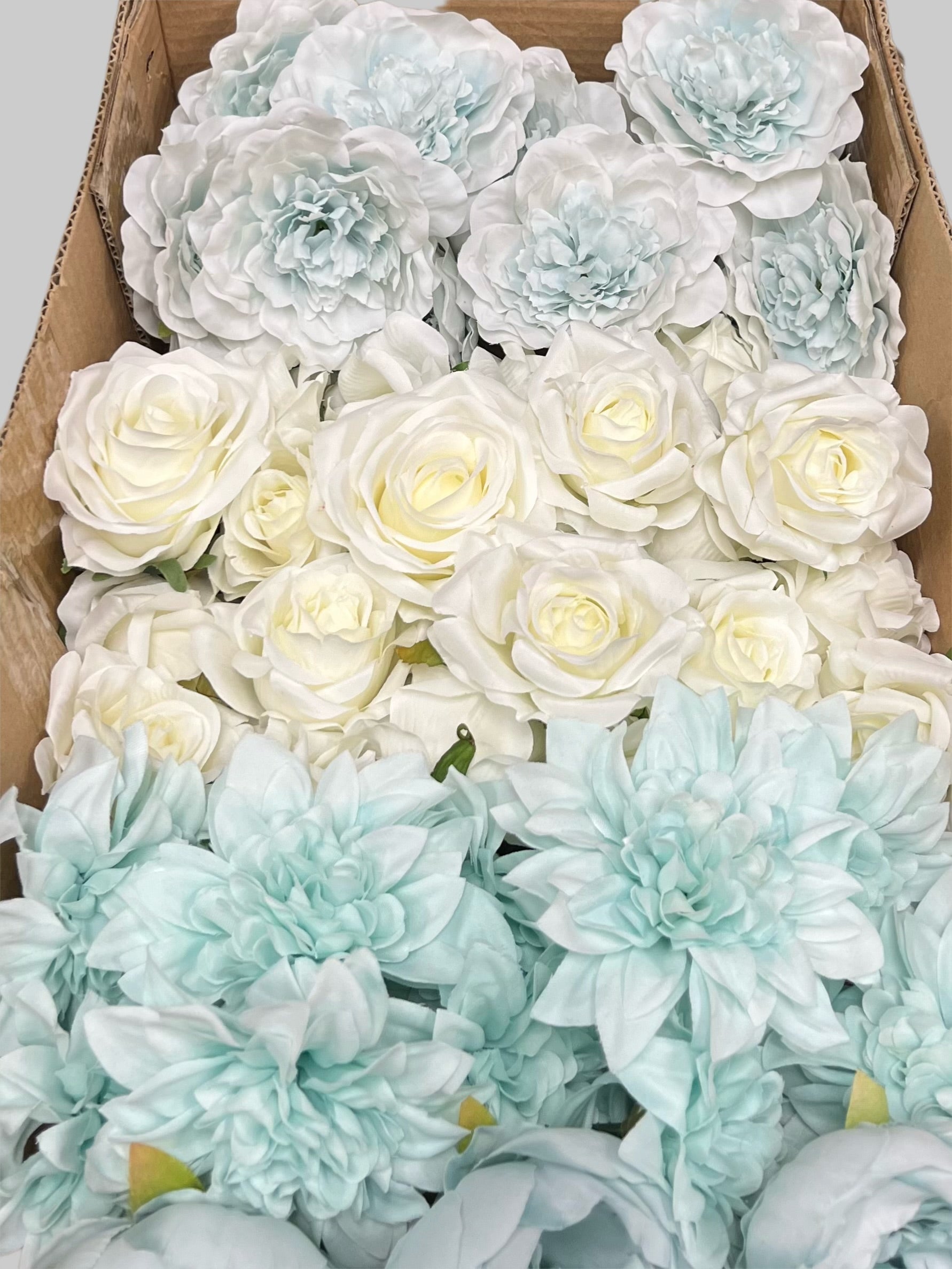 60/70 PCS Artificial Flower Heads (LS9), Mixed Color for DIY Wedding Bouquets, Centerpieces & Event Decor