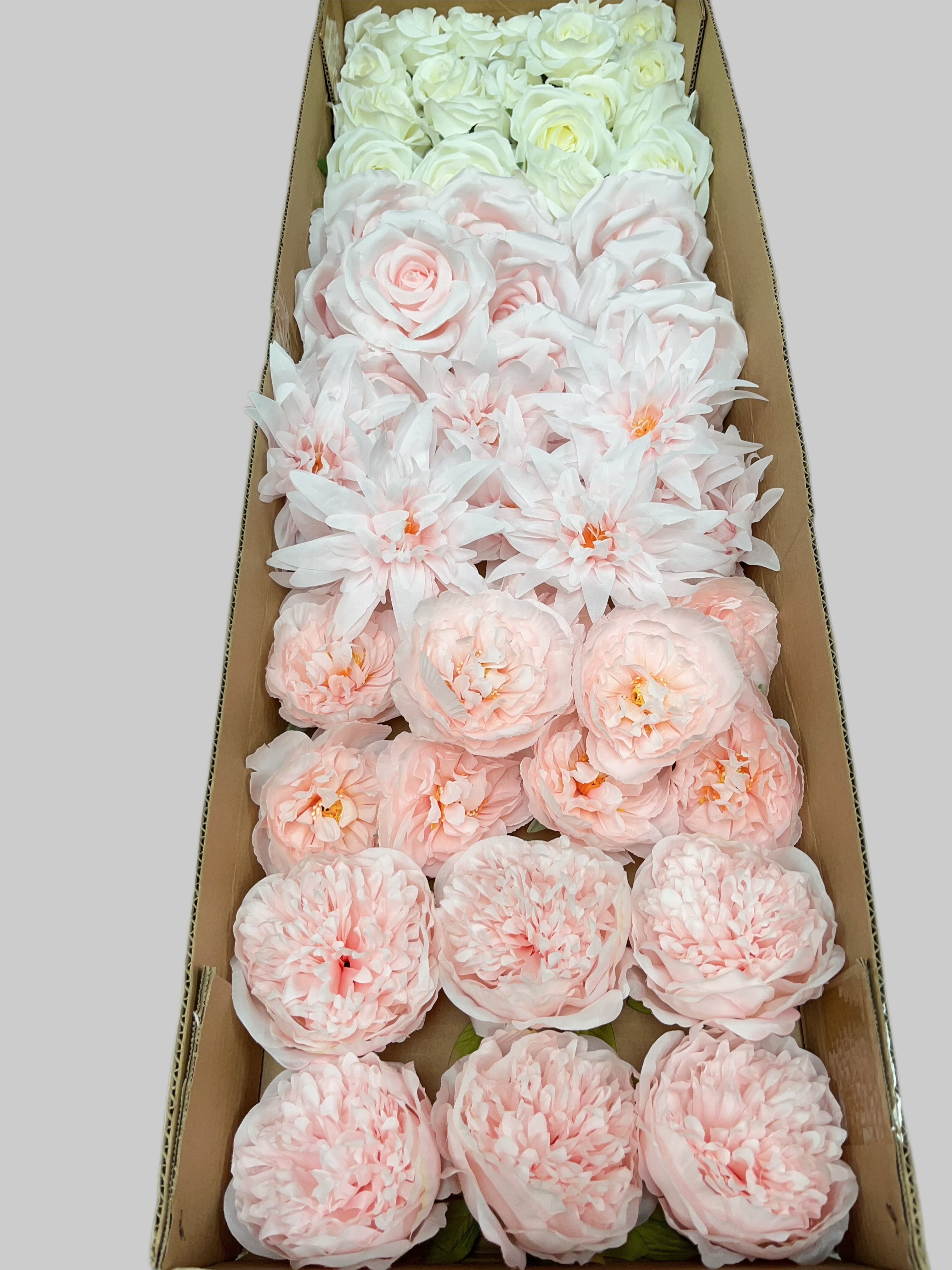 60/70 PCS Artificial Flower Heads (CS3AE), Mixed Colors for Wedding & DIY Decor