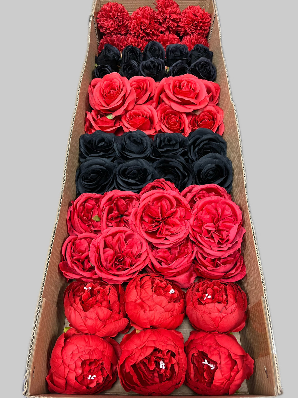 50/60 PCS Artificial Flower Heads (RH1CE), Mixed Colors for Wedding & DIY Decor