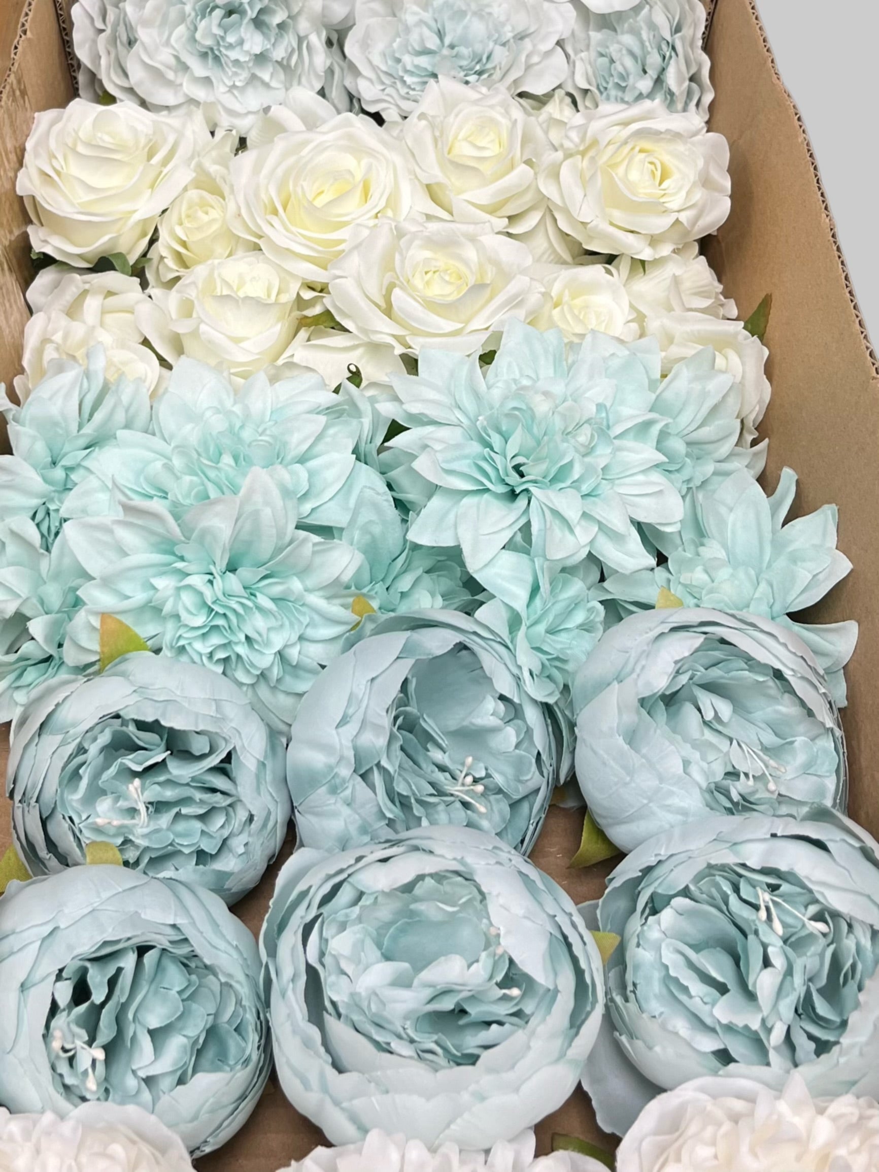 60/70 PCS Artificial Flower Heads (LS9), Mixed Color for DIY Wedding Bouquets, Centerpieces & Event Decor
