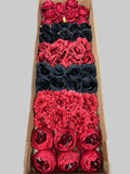 50/60 PCS Artificial Flower Heads (RH1), Mixed Colors for Wedding & DIY Decor