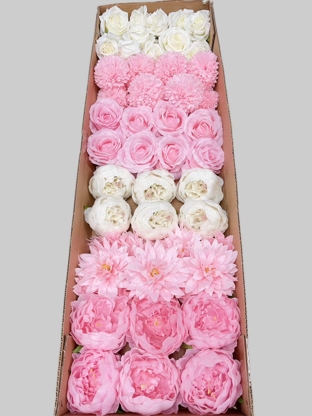60/70 PCS Artificial Flower Heads (HS6), Mixed Colors for Wedding & DIY Decor