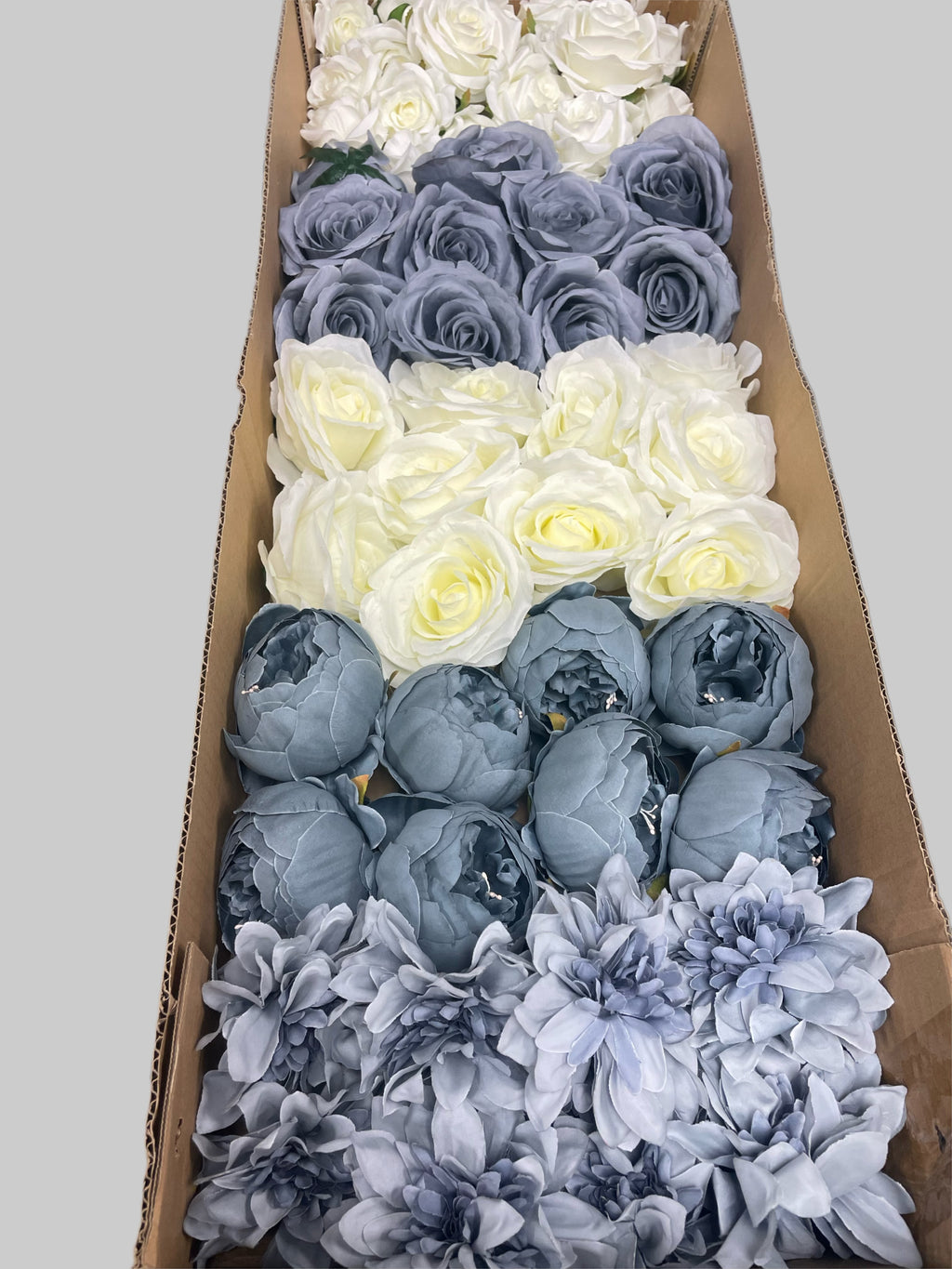 60/70 PCS Artificial Flower Heads (DS3BC), Mixed Colors for Wedding & DIY Decor