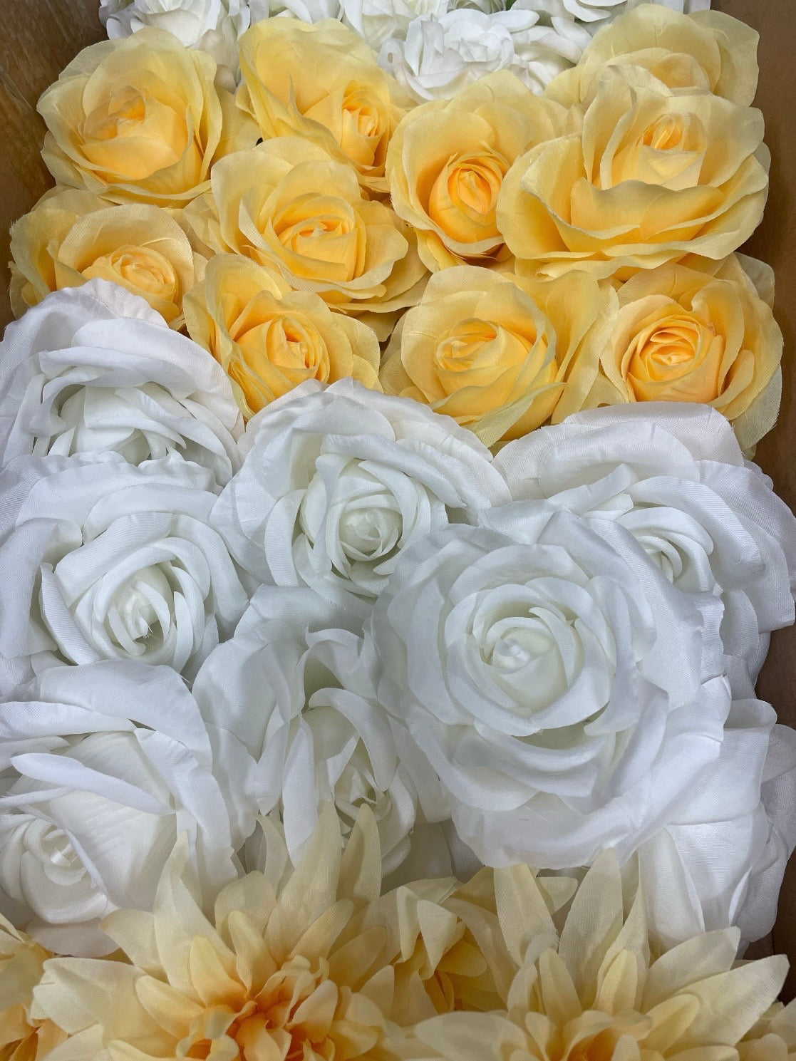60/70 PCS Artificial Flower Heads (YS2), Mixed Colors for Wedding & DIY Decor