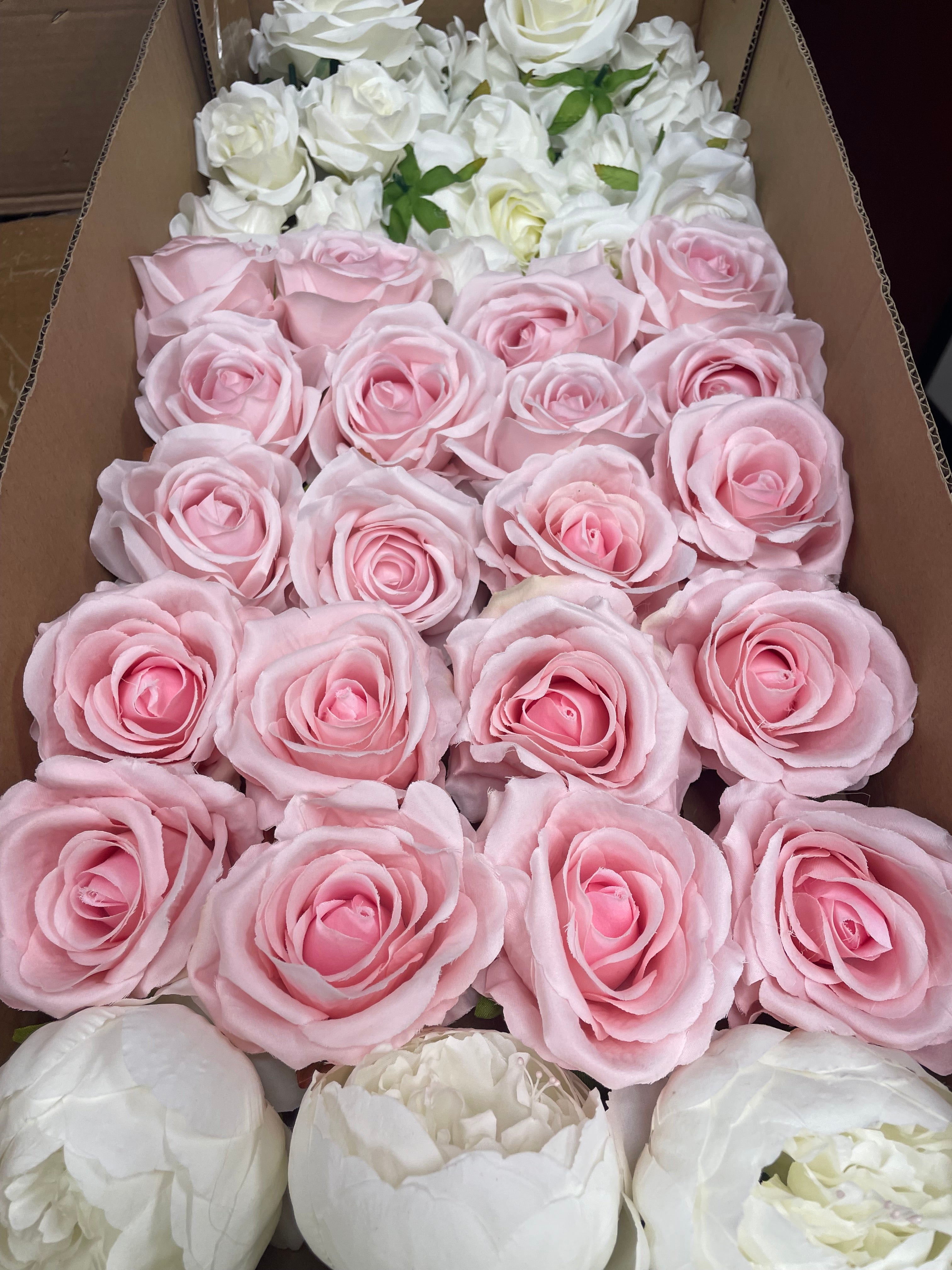 60/70 PCS Artificial Flower Heads(CS3B2) – Mixed Colors for Wedding & DIY Decor