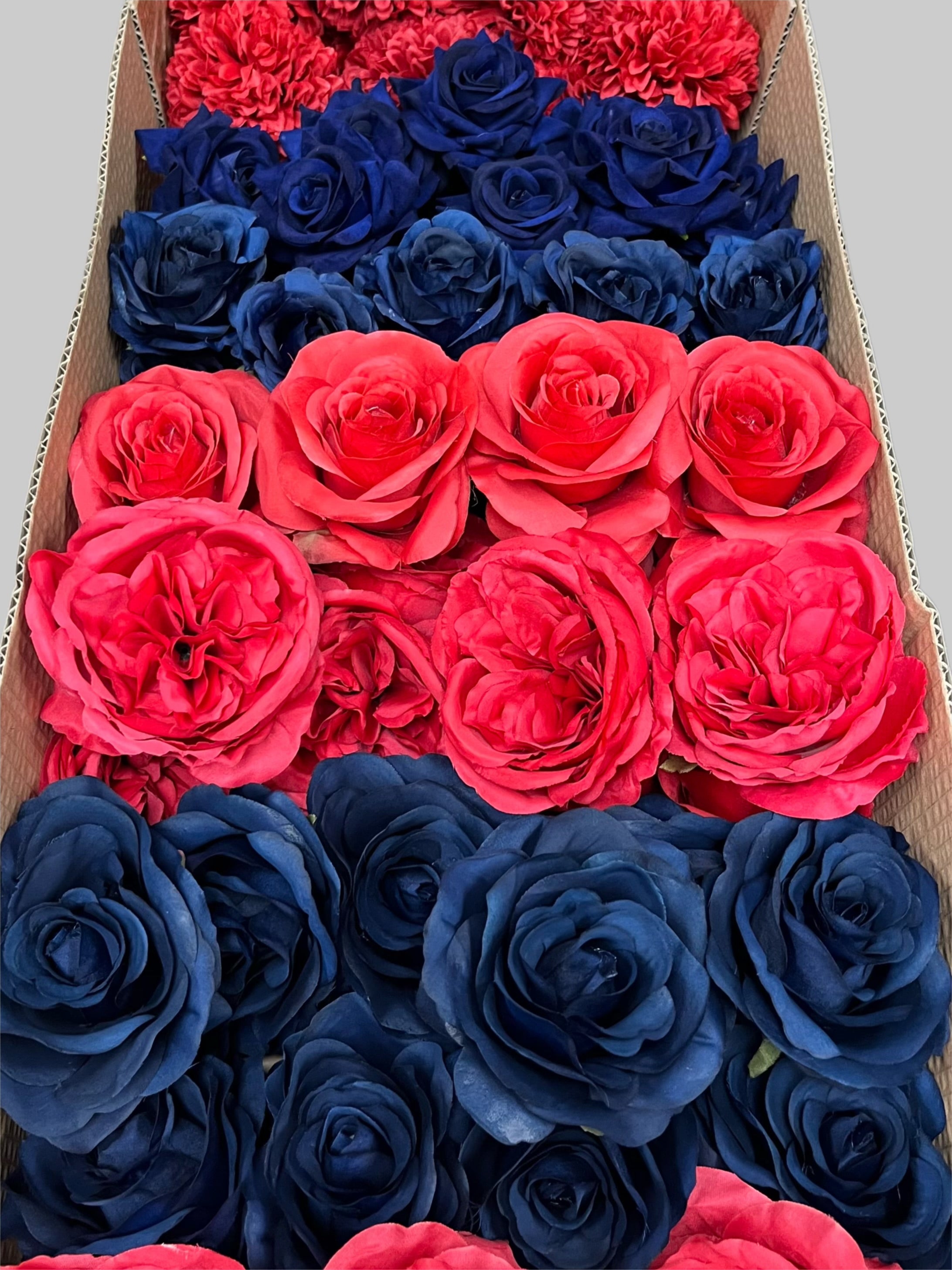 60/70 PCS Artificial Flower Heads (RN1), Mixed Colors for Wedding & DIY Decor