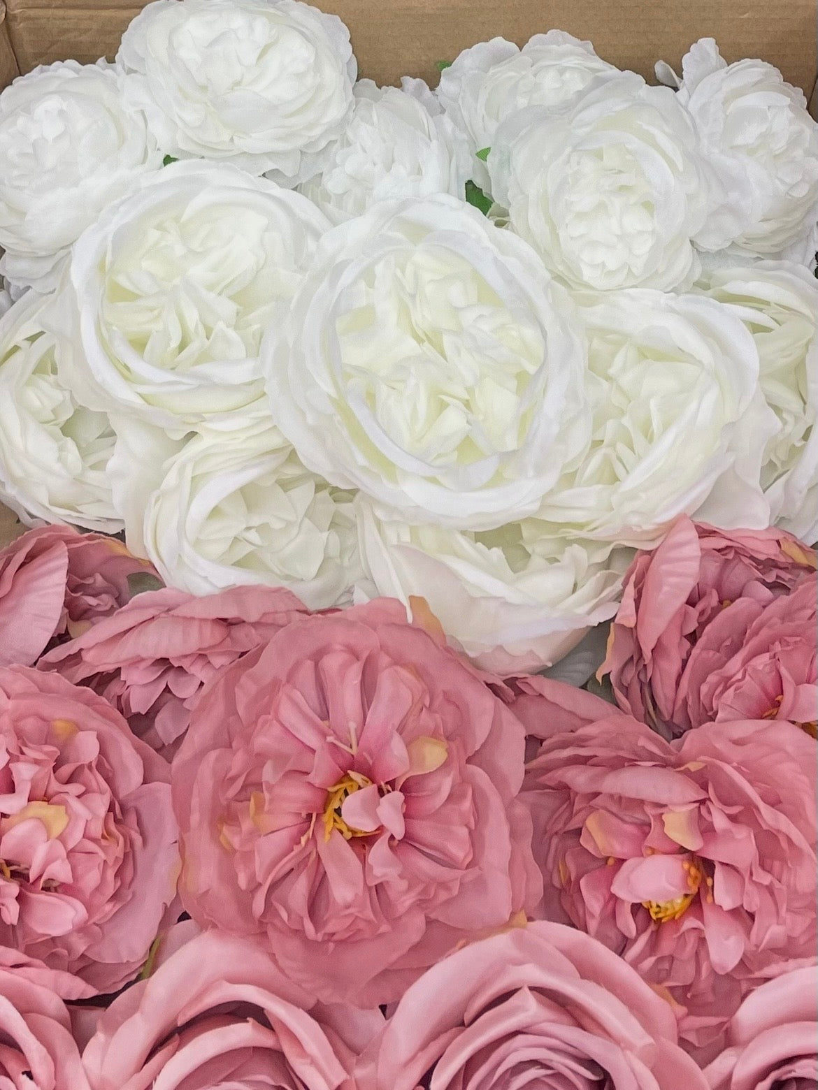 50/60 PCS Artificial Flower Heads (ES4), Mixed Colors for  Weddings, DIY Floral Decor & Centerpieces