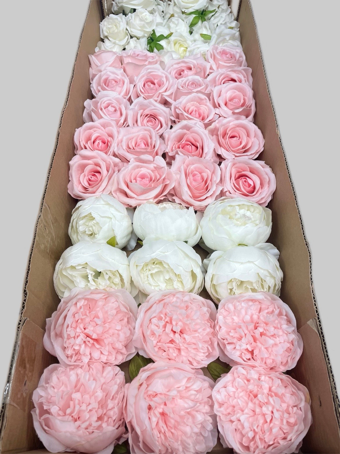50/60 PCS Artificial Flower Heads(CS3B1), Mixed Colors for Wedding & DIY Decor
