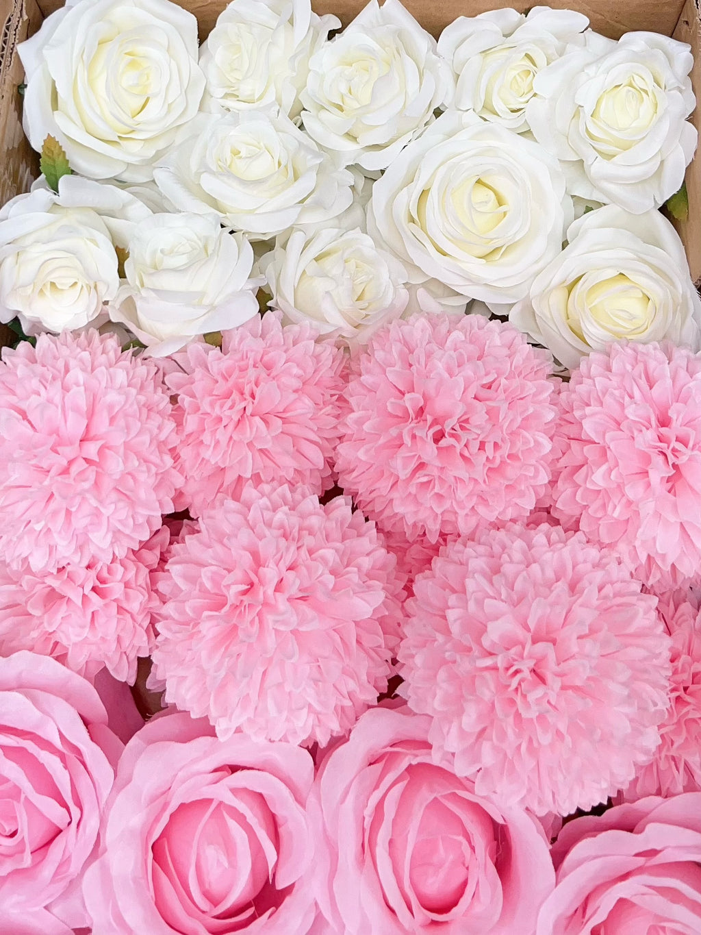 60/70 PCS Artificial Flower Heads (HS6), Mixed Colors for Wedding & DIY Decor