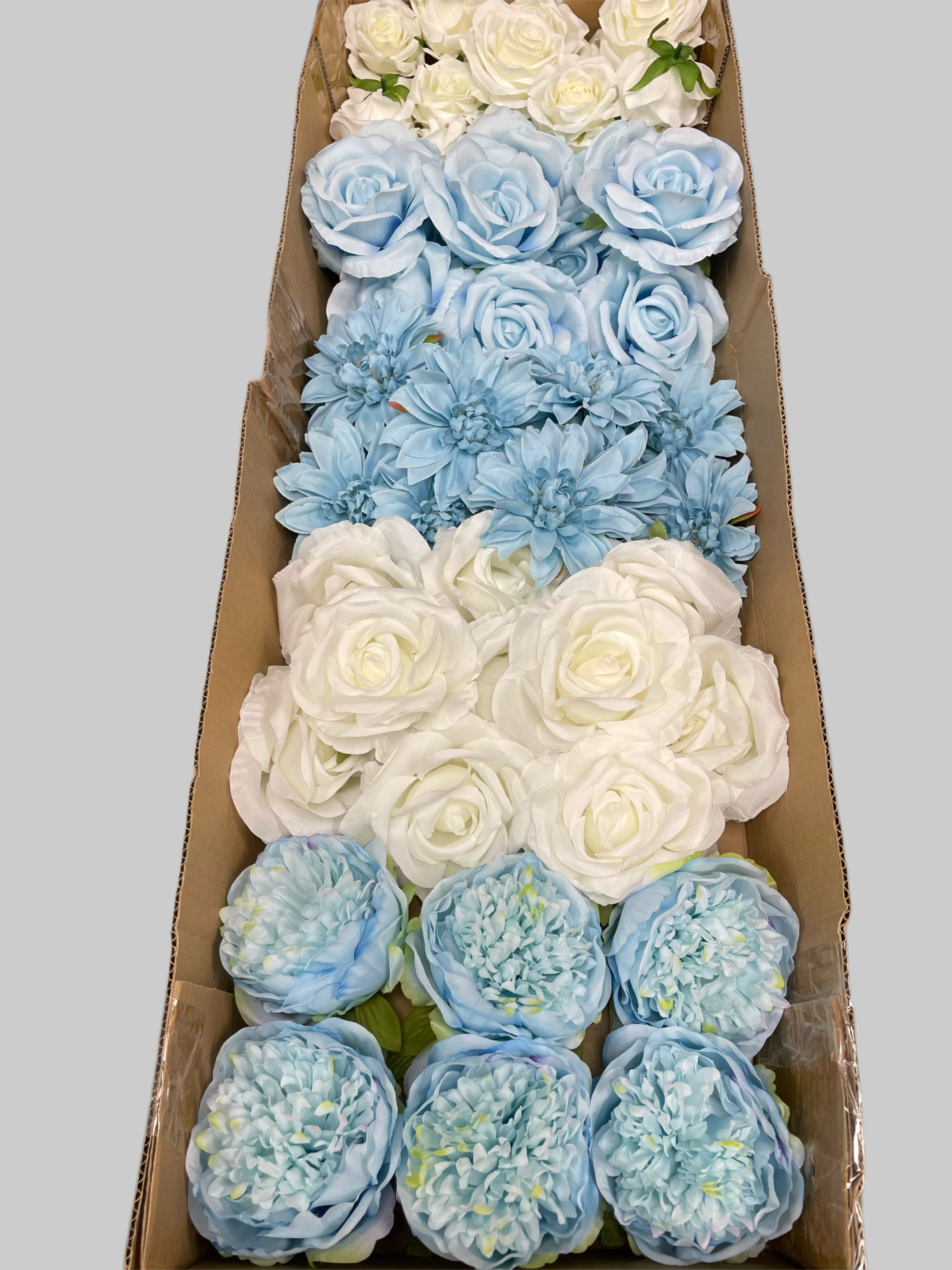 60/70 PCS Artificial Flower Heads (LS6), Mixed Colors for Wedding & DIY Decor