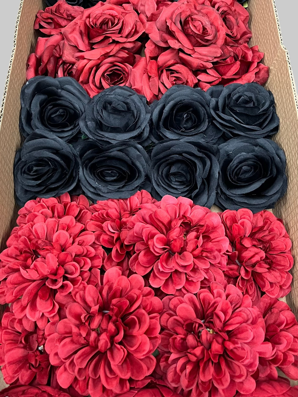 50/60 PCS Artificial Flower Heads (RH1), Mixed Colors for Wedding & DIY Decor