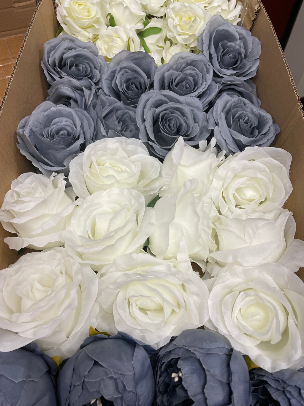 60/70 PCS Artificial Flower Heads(DS3), Mixed Colors for Wedding & DIY Decor