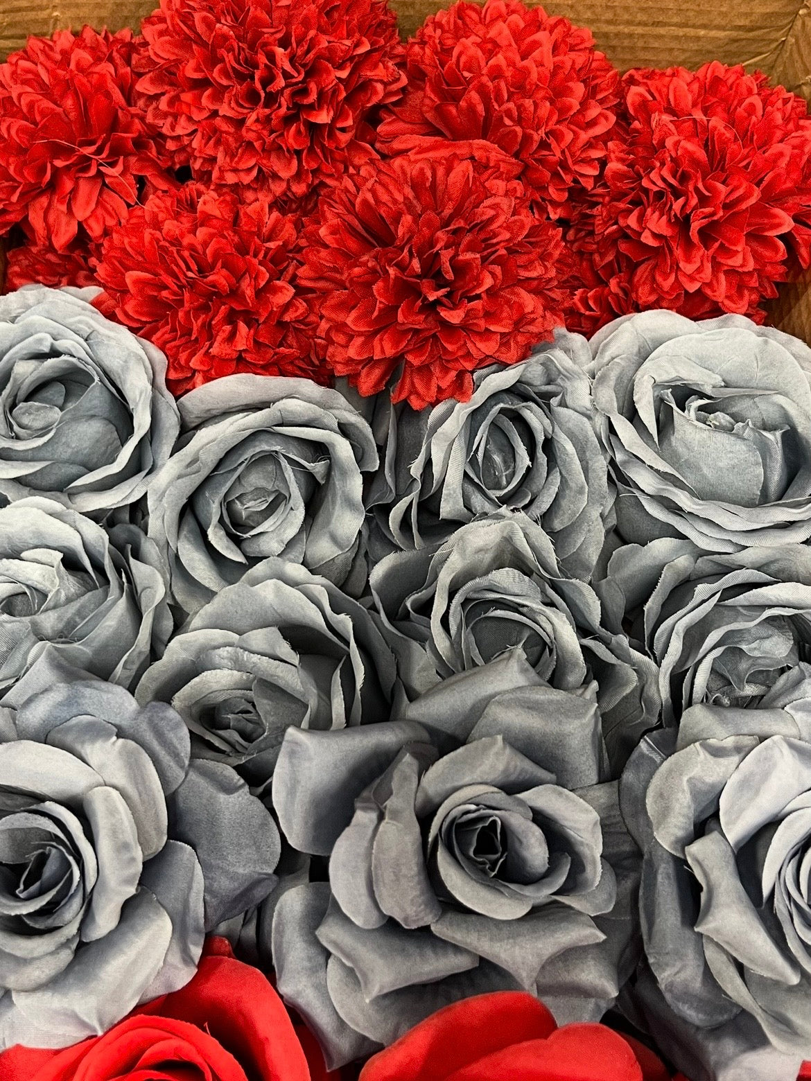 60/70 PCS Artificial Flower Heads (RL1), Mixed Colors for Wedding & DIY Decor