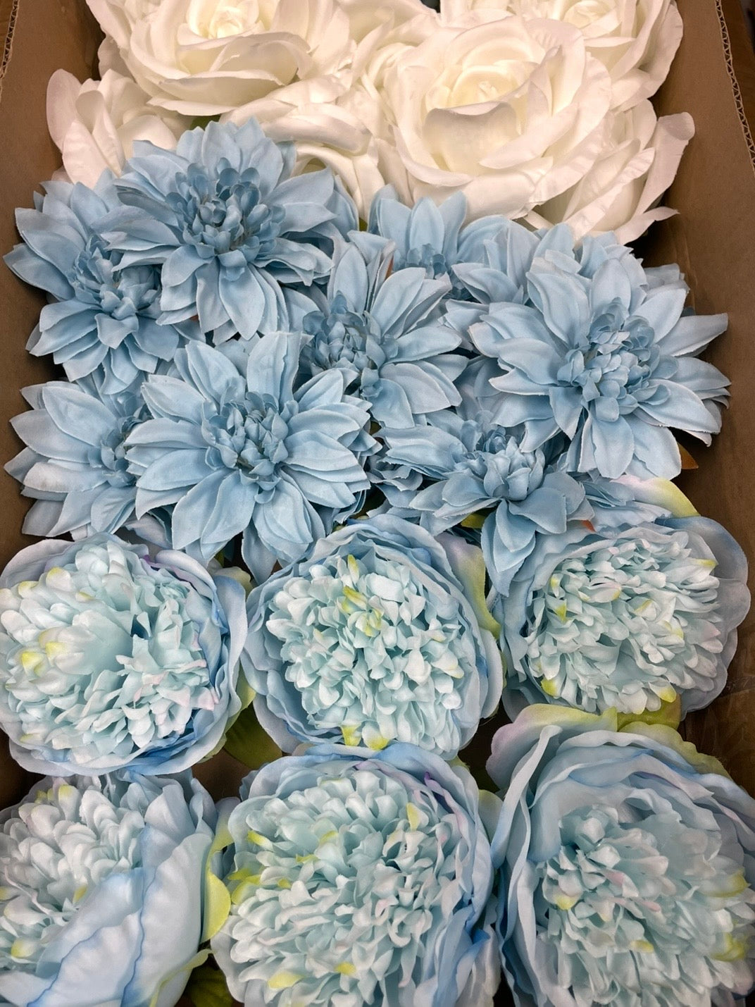 60/70 PCS Artificial Flower Heads (LS6BD), Mixed Colors for Wedding & DIY Decor