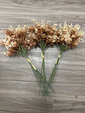 3Bunches/5Bunches Artificial Eucalyptus Stems, Warm Beige & Caramel, Wedding, Bouquet & Fall Decor (AF1)
