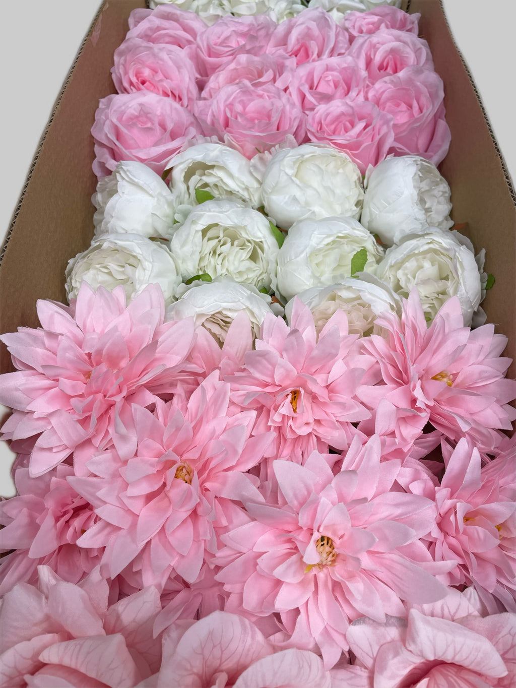 60/70 PCS Artificial Flower Heads (HS1), Mixed Colors for Wedding & DIY Decor