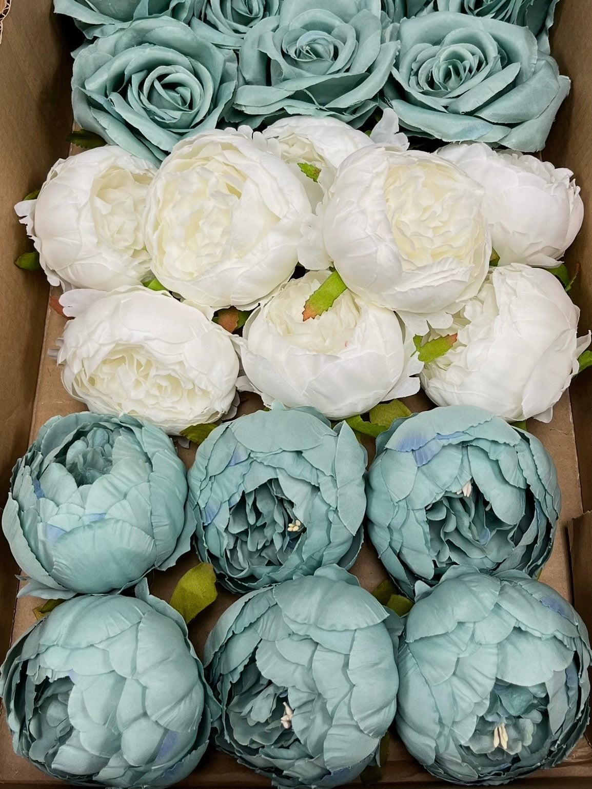60/70 PCS Artificial Flower Heads (LS10), Mixed Color for DIY Wedding Bouquets, Centerpieces & Event Decor