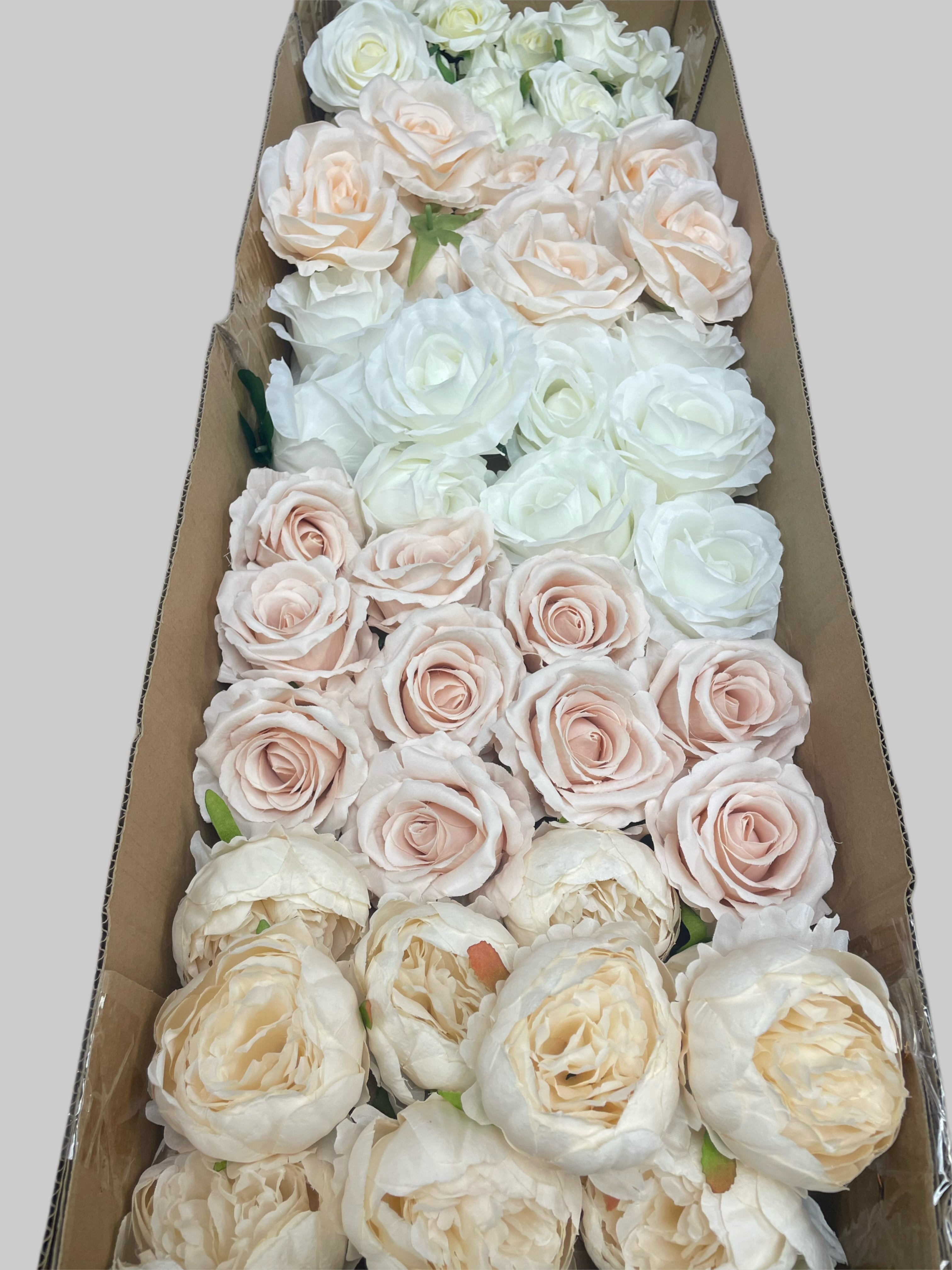 60/70 PCS Artificial Flower Heads(MS1) – Mixed Colors for Wedding & DIY Decor
