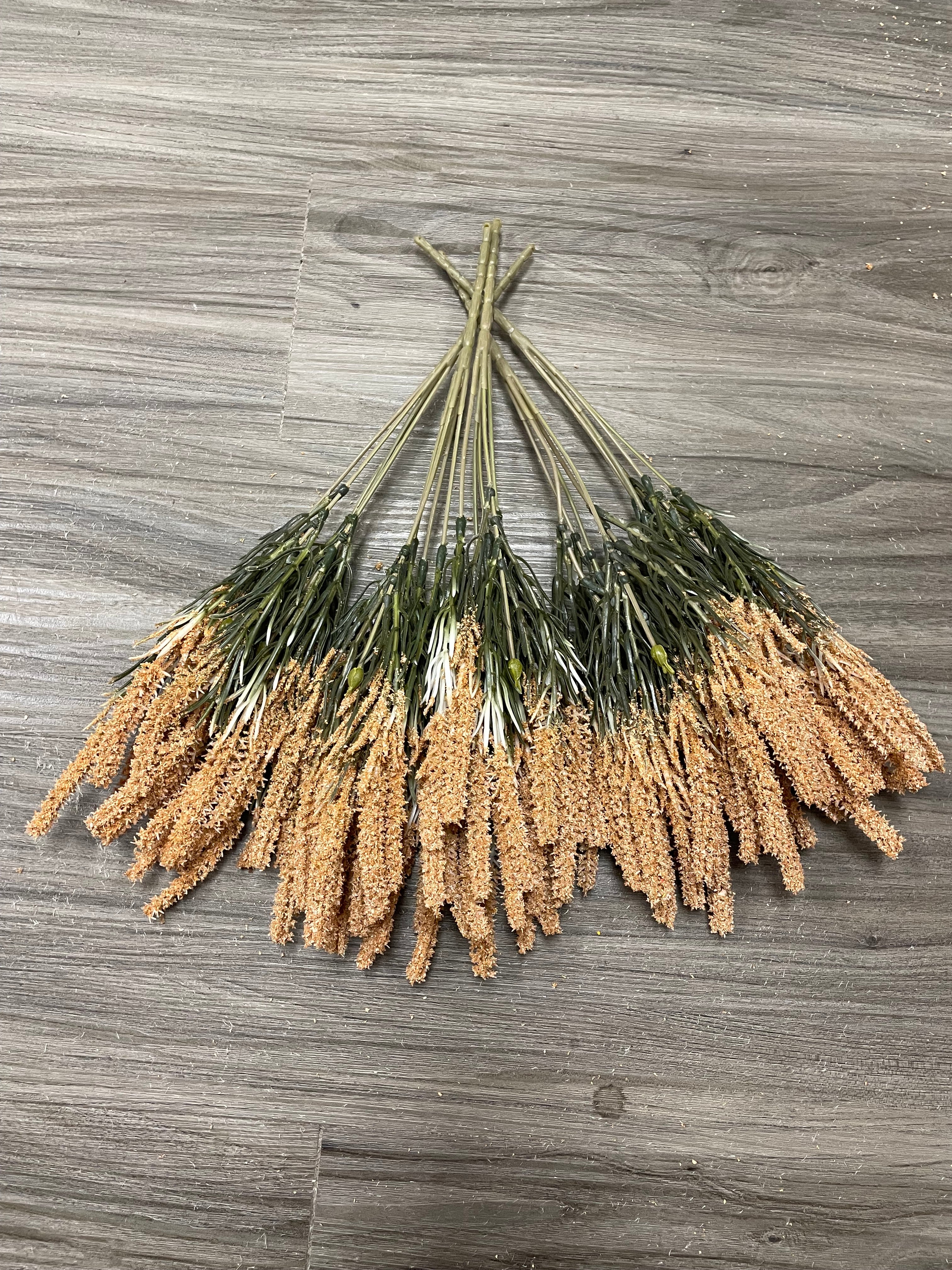 3Bunches/5Bunches Artificial Foxtail Grass Stems, Beige/Tan Dried Look Filler for Wedding, Bouquet & DIY Decor (AF2)