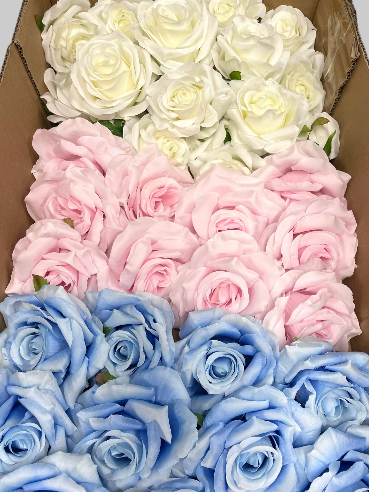50/60 PCS Artificial Flower Heads(BS1AC) – Mixed Colors for Wedding & DIY Decor