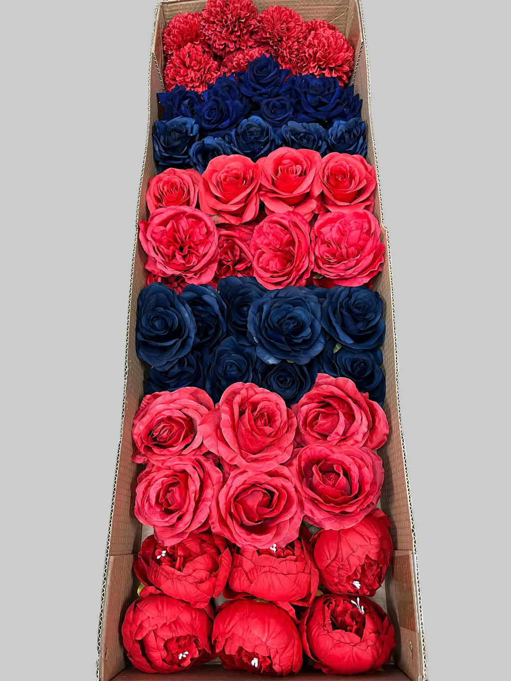 60/70 PCS Artificial Flower Heads (RN1), Mixed Colors for Wedding & DIY Decor