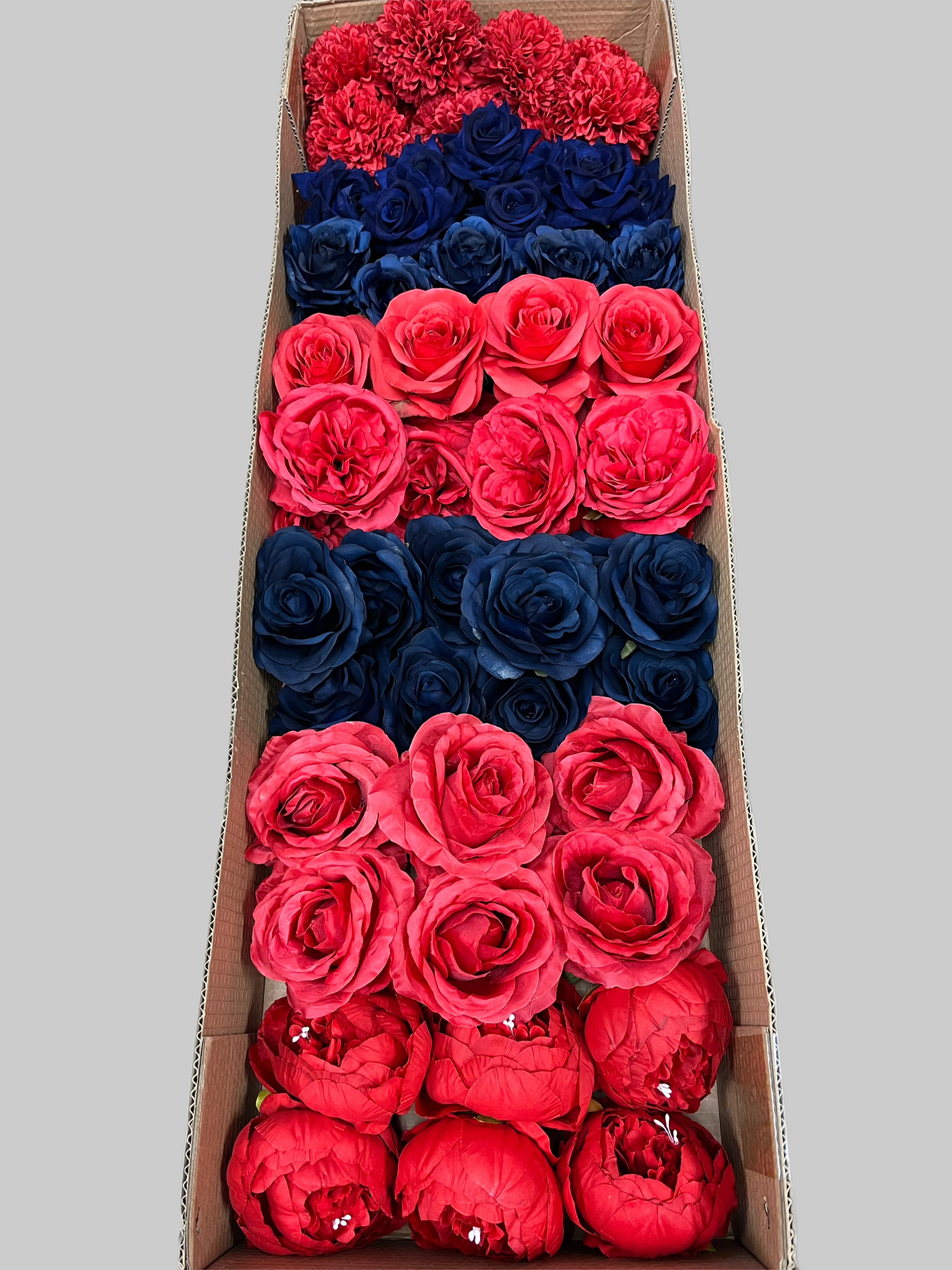 60/70 PCS Artificial Flower Heads (RN1), Mixed Colors for Wedding & DIY Decor