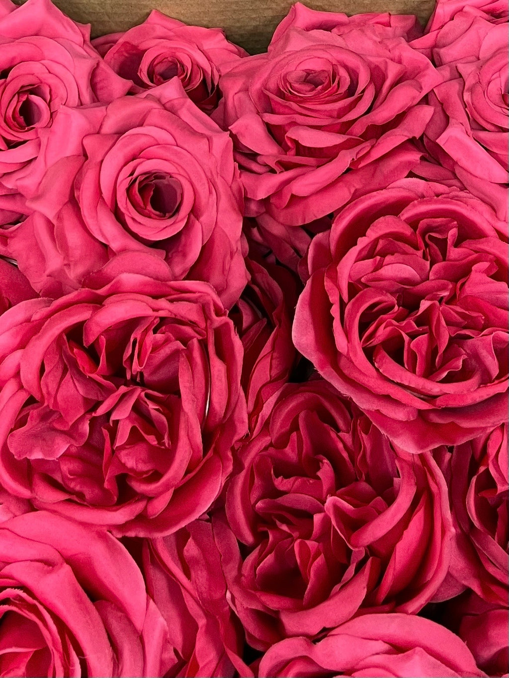 60 PCS All Fuchsia & Hot Pink Assorted Artificial Flower Heads (AH1), Peonies, Rose & Flame Chrysanthemums