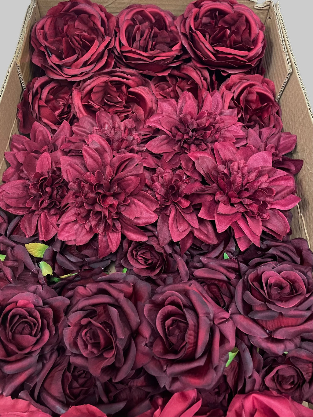 50/60 PCS Artificial Flower Heads (BW2), Mixed Colors for Wedding & DIY Decor