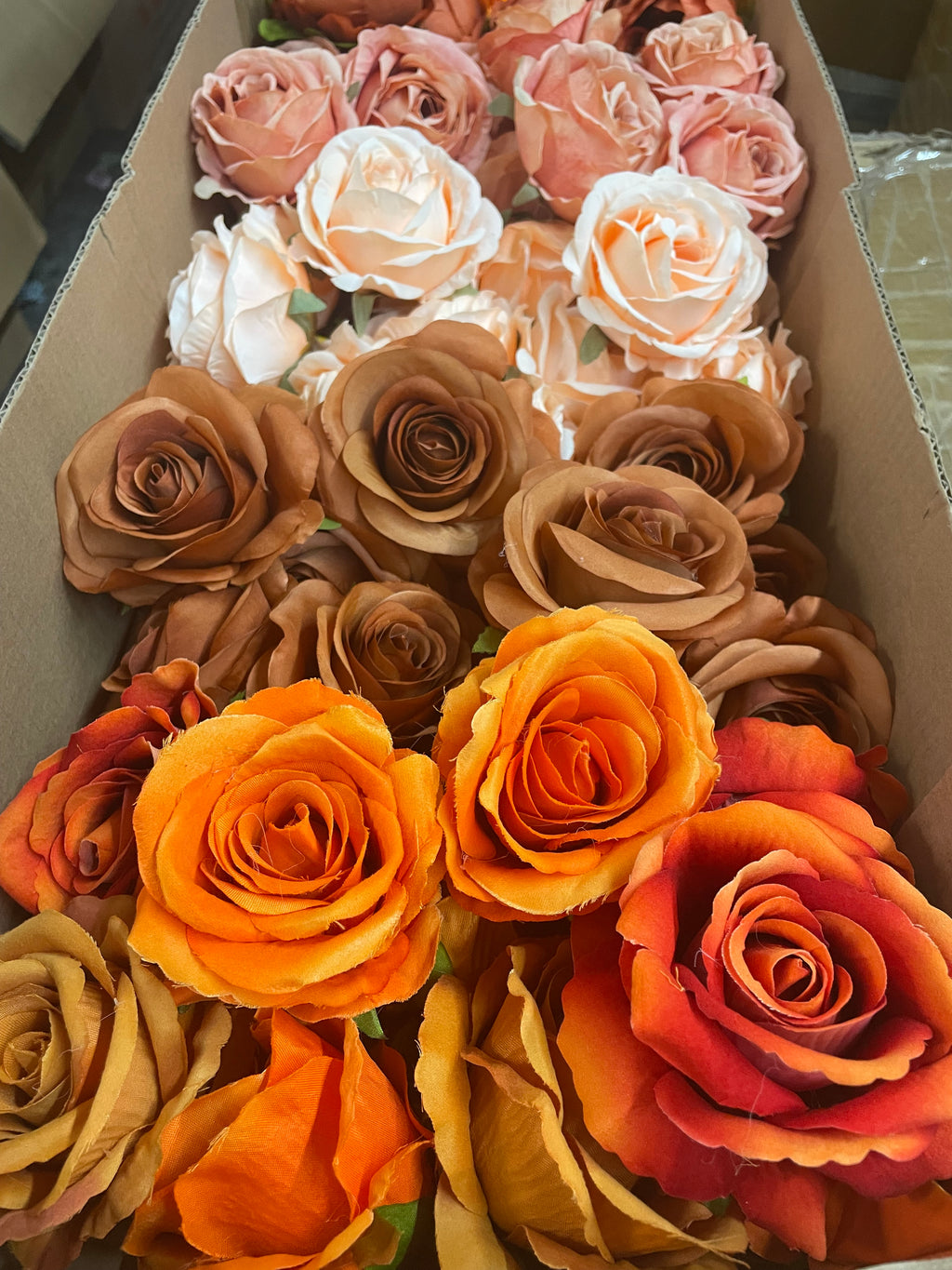 60/70 PCS Artificial Flower Heads(FS2) – Mixed Colors for Wedding & DIY Decor