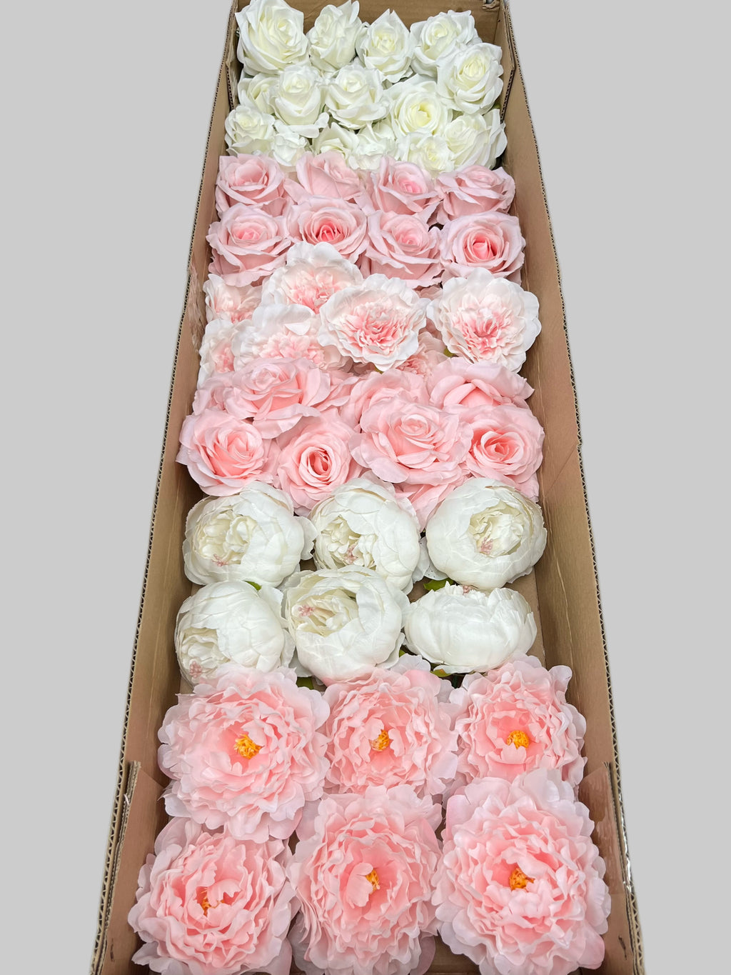 60/70 PCS Artificial Flower Heads (HS4), Mixed Colors for Wedding & DIY Decor