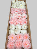 60/70 PCS Artificial Flower Heads (HS4), Mixed Colors for Wedding & DIY Decor