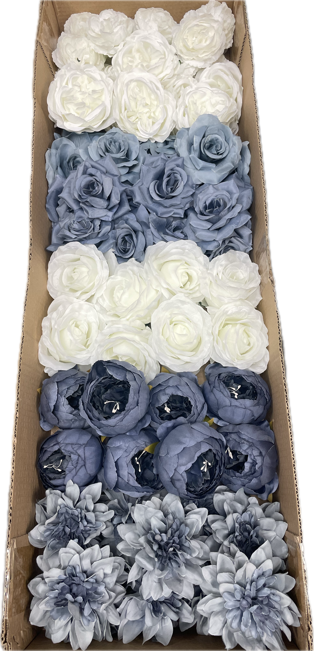 50/60 PCS Artificial Flower Heads (DS1DG), Mixed Colors for Wedding & DIY Decor